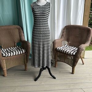 Everlane Black and White Sheath Midi Dress